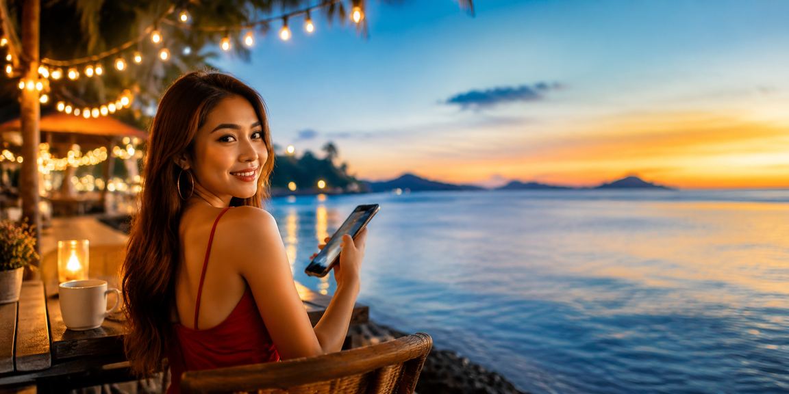 Pemain menggunakan telefon pintar untuk bermain kasino meja di Langkawi melalui platform rm30